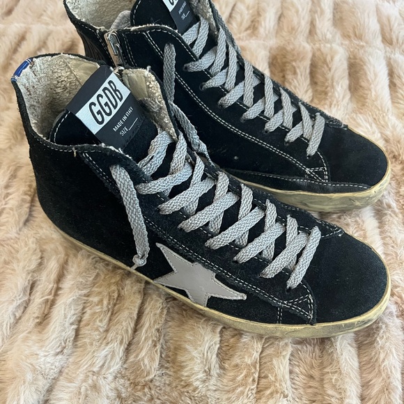 Golden Goose GGDB/FRANCY Black Suede Size 37 US 7 - Picture 1 of 12